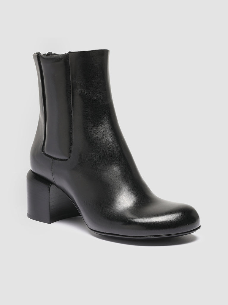 ETHEL 003 - Black Leather Zip Boots women Officine Creative - 3