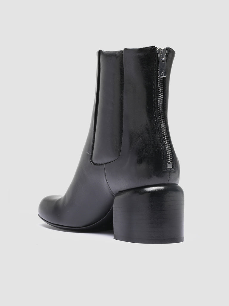 ETHEL 003 - Black Leather Zip Boots women Officine Creative - 4