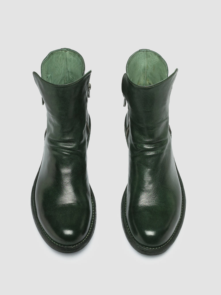 LEGRAND 226 - Green Leather Zip Boots