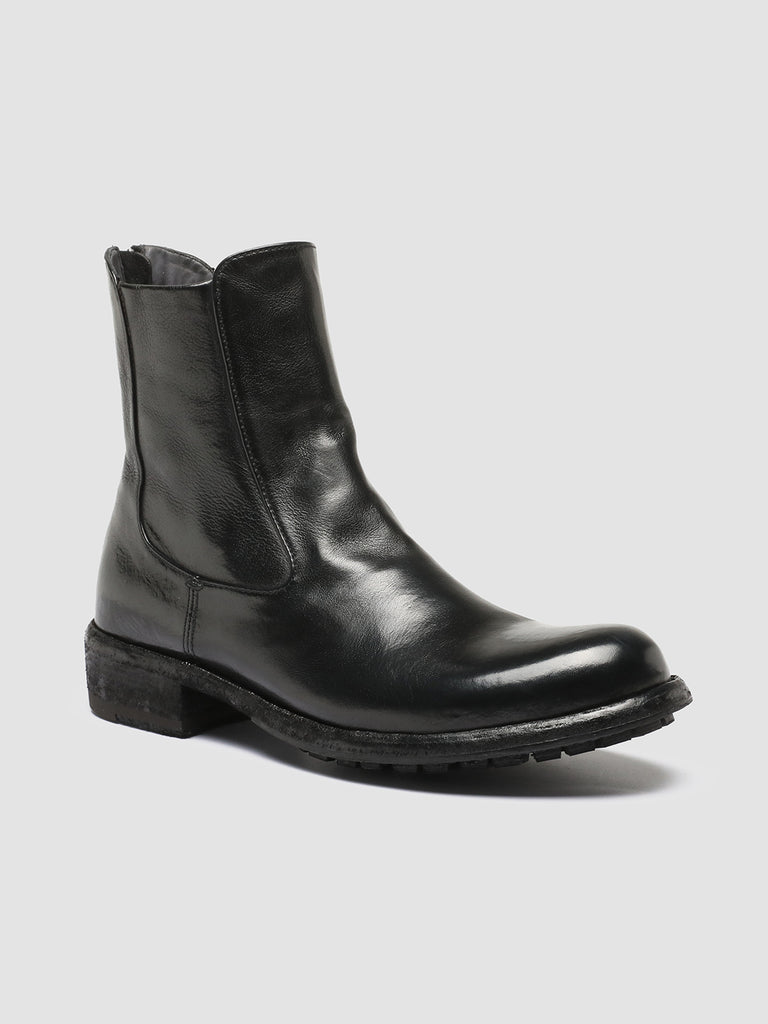 LEGRAND 229 - Black Leather Zip Boots women Officine Creative - 3