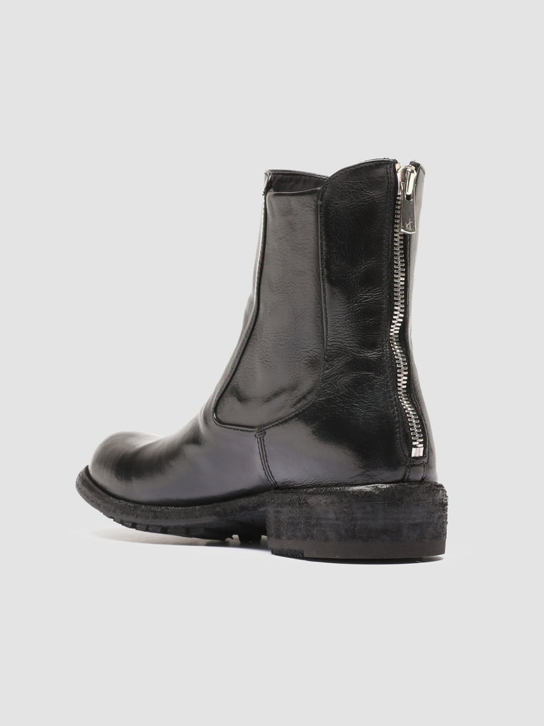 LEGRAND 229 - Black Leather Zip Boots women Officine Creative - 4