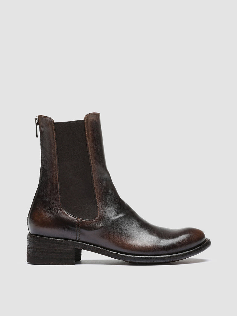 LISON 017 - Brown Leather Chelsea Boots