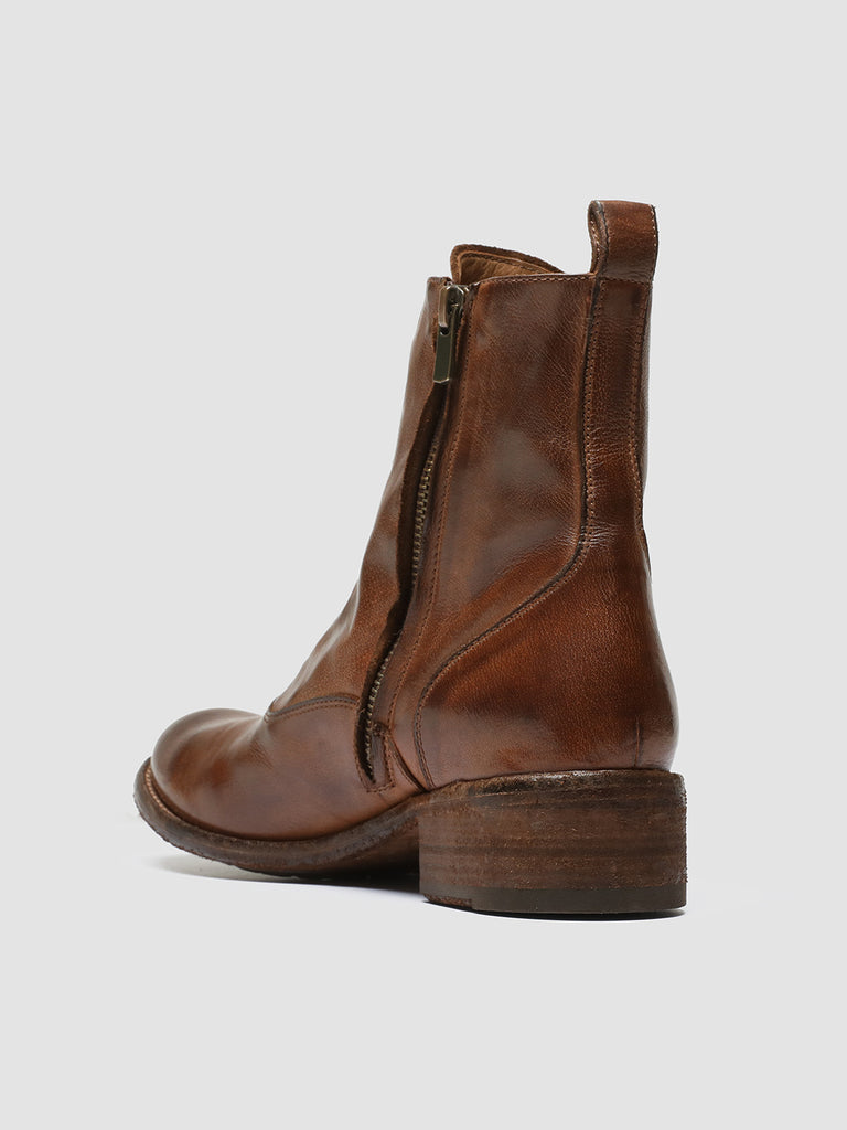 LISON 036 - Brown Leather Zip Boots women Officine Creative - 4