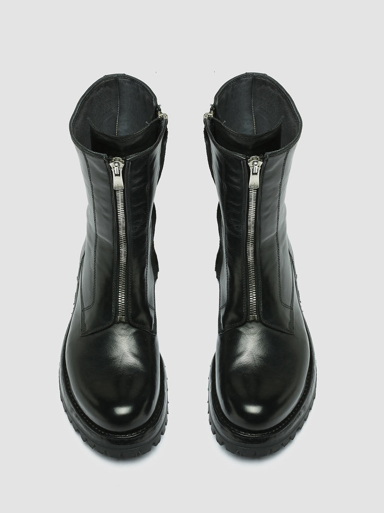 LORAINE 015 - Black Leather Zip Boots women Officine Creative - 2