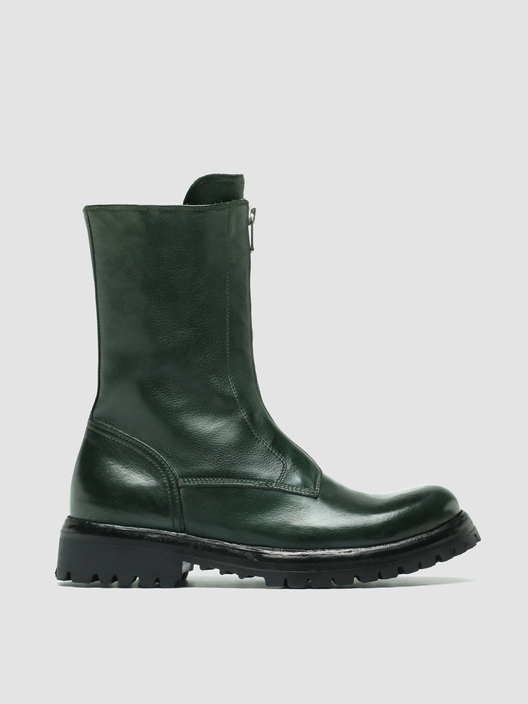 LORAINE 015 - Green Leather Zip Boots women Officine Creative - 1