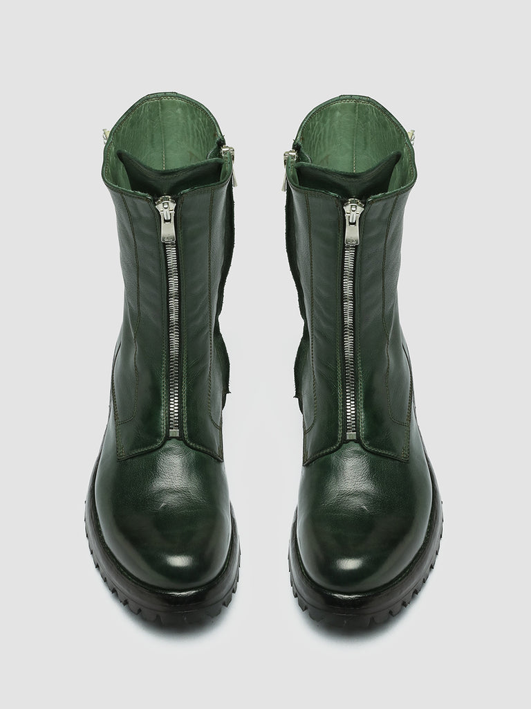 LORAINE 015 - Green Leather Zip Boots women Officine Creative - 2