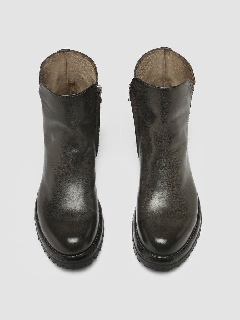 LORAINE 017 - Grey Leather Zip Boots women Officine Creative - 2