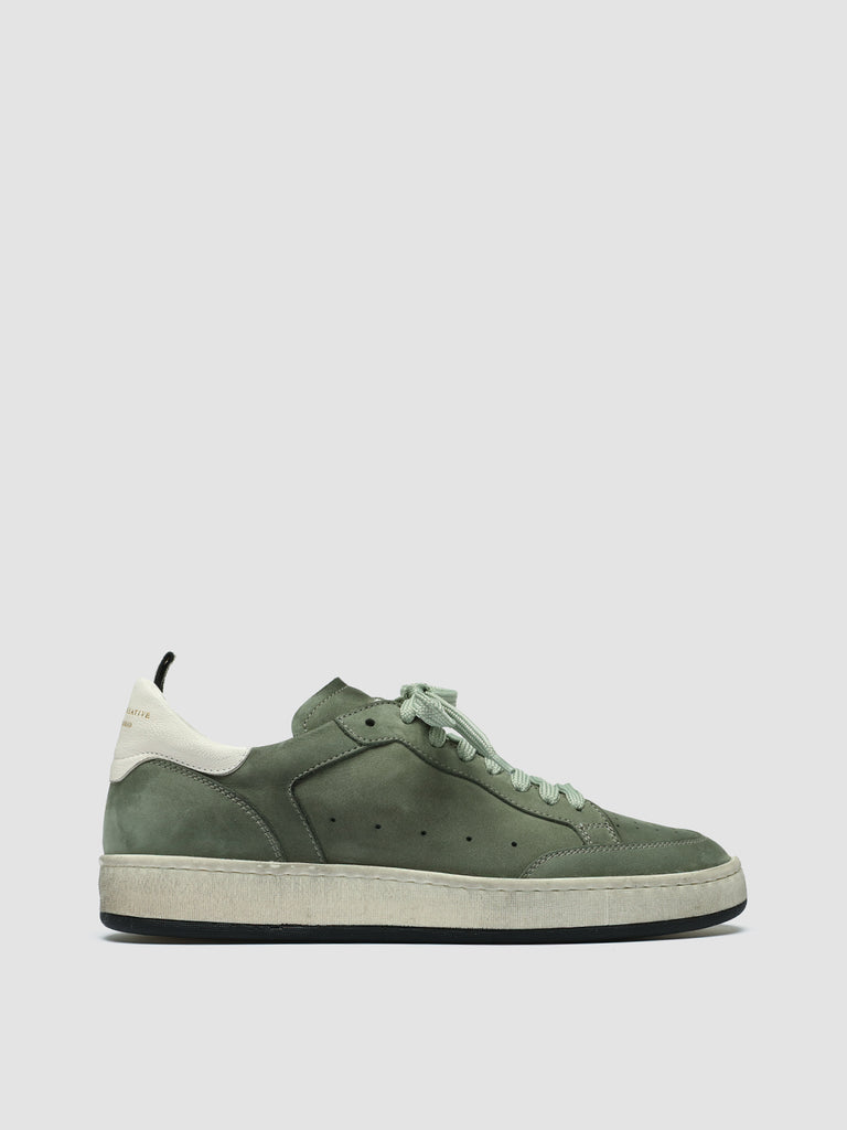 MAGIC 102 - Green Suede and Leather Low Top Sneakers
