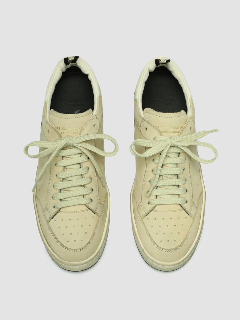 MAGIC 102 - Beige Suede and Leather Low Top Sneakers