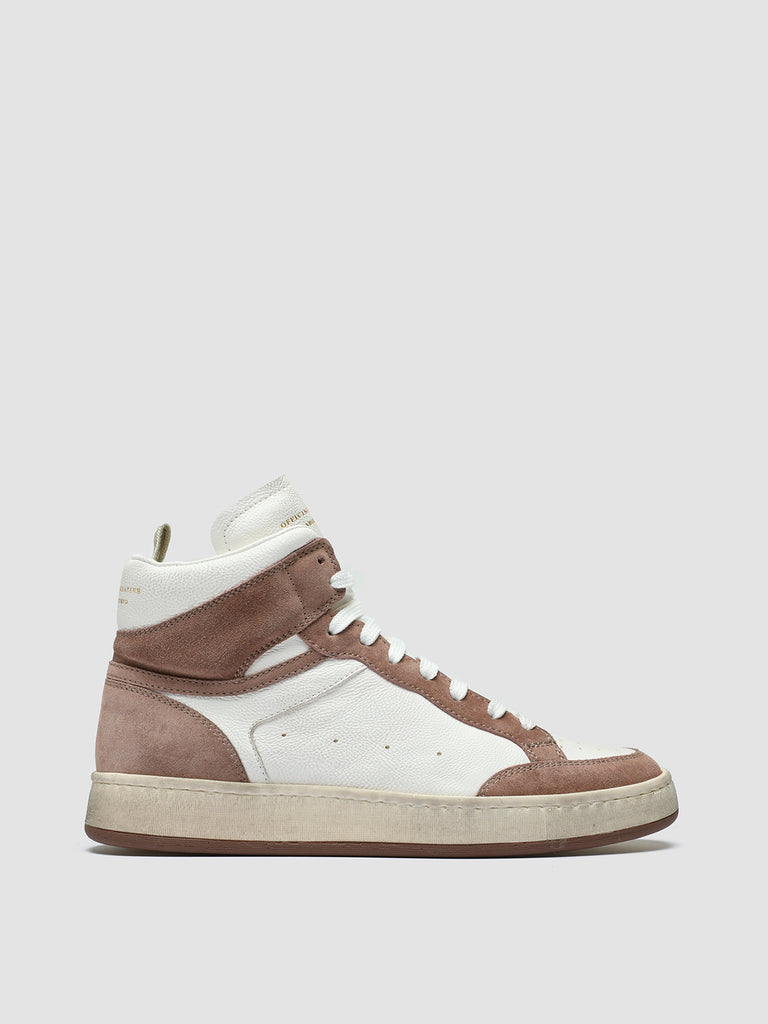 MAGIC 106 - White Suede and Leather High Top Sneakers