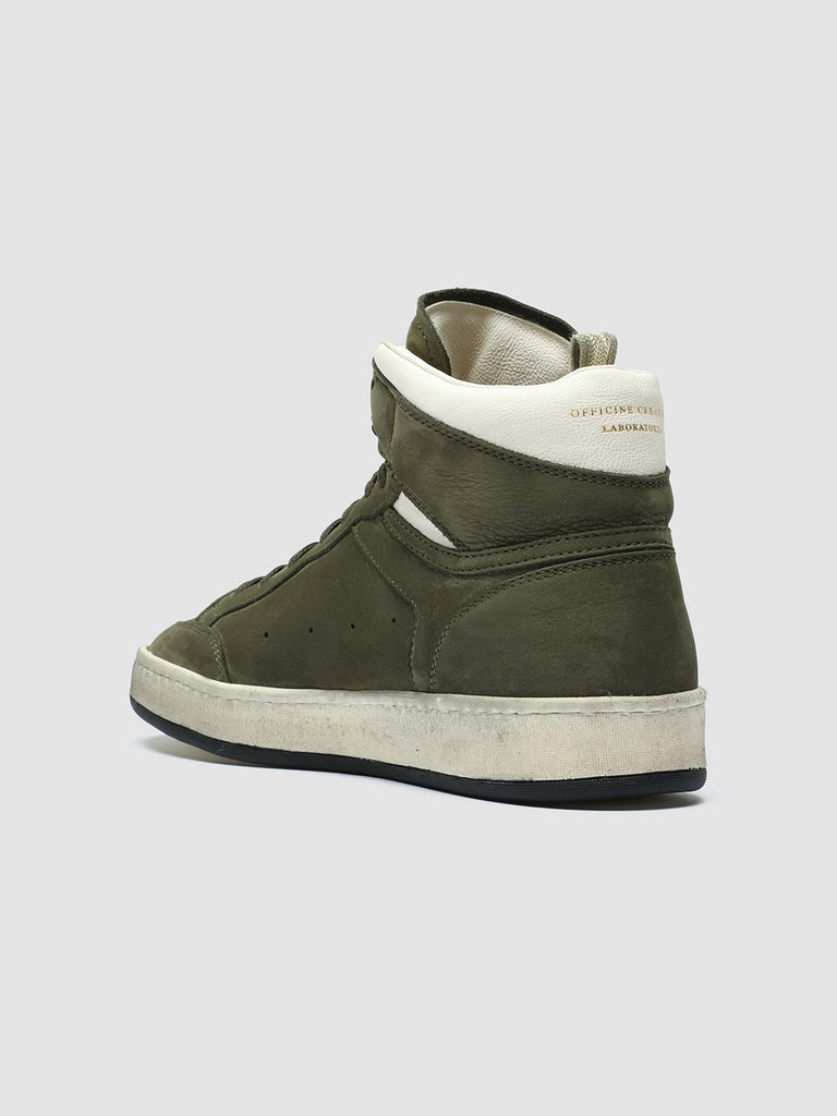 MAGIC 108 - Green Suede and Leather High Top Sneakers women Officine Creative - 4