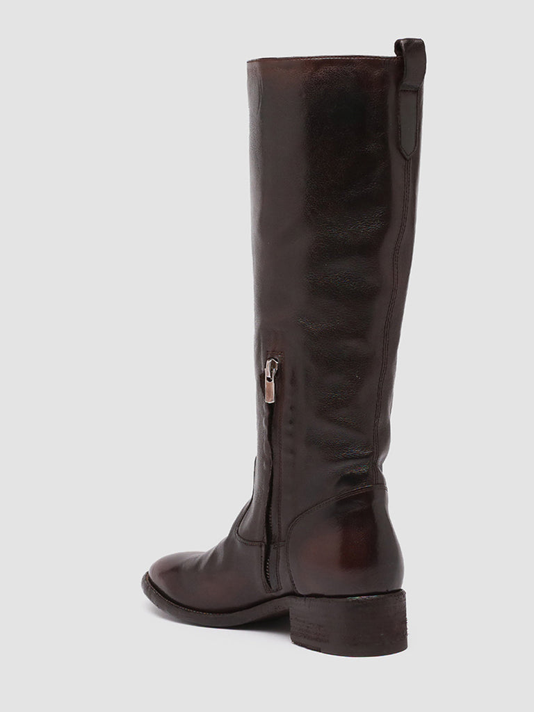SELINE 013 - Brown Zipped Leather Boots Women Officine Creative - 4