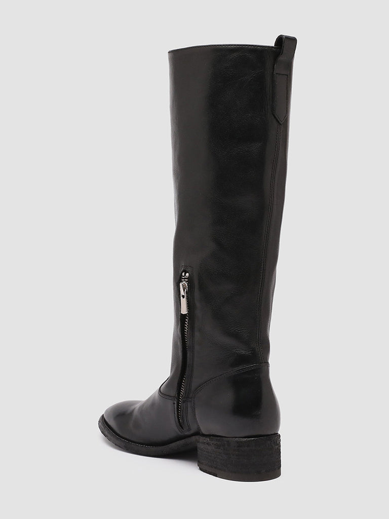 SELINE 013 - Black Zipped Leather Boots Women Officine Creative - 4