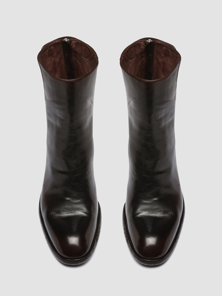 SYDNE 003 - Brown Leather Zip Boots