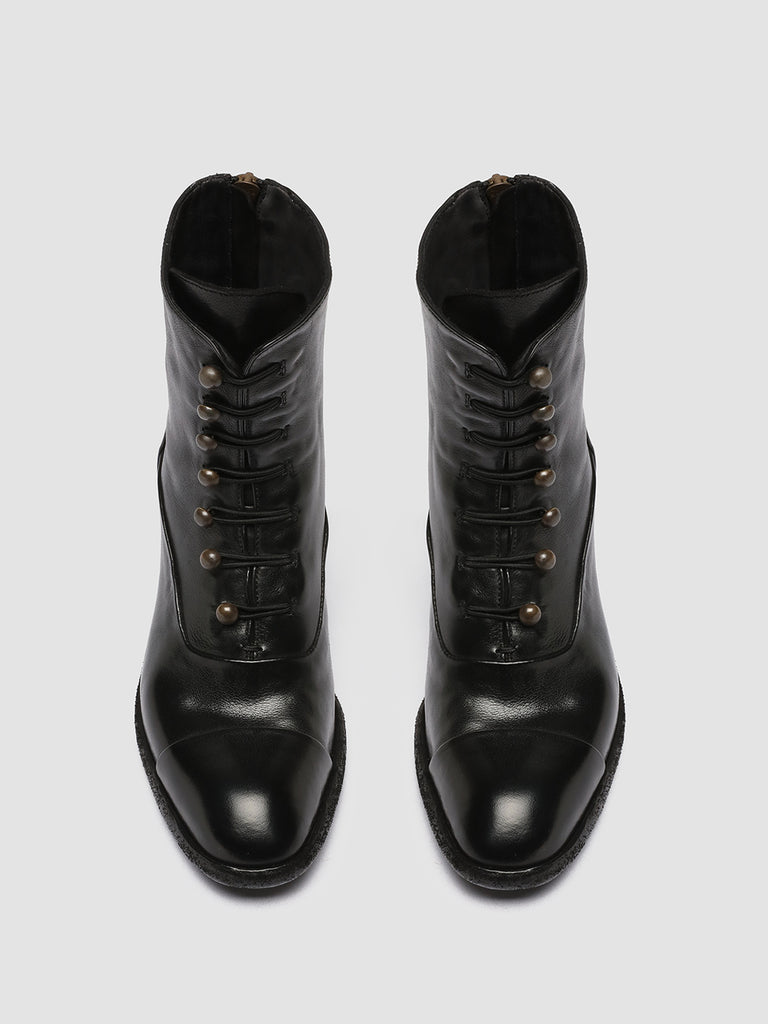 SYDNE 005 - Black Leather Zip Boots women Officine Creative - 2
