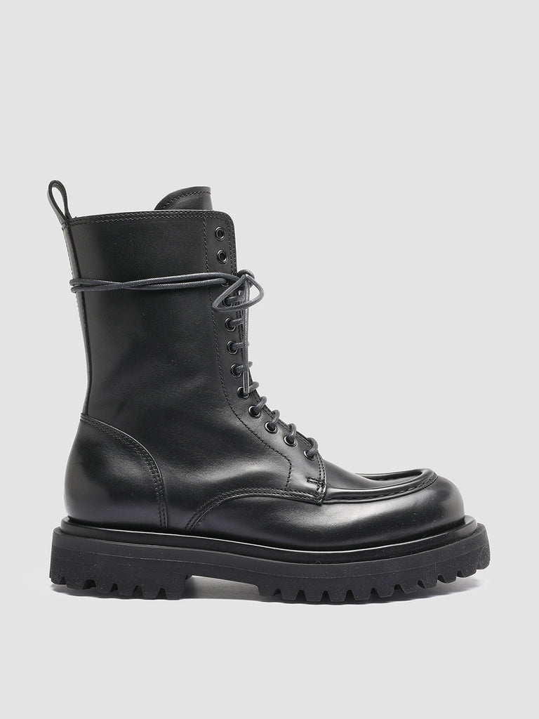 WISAL 017 - Black Leather Boots Women Officine Creative - 1