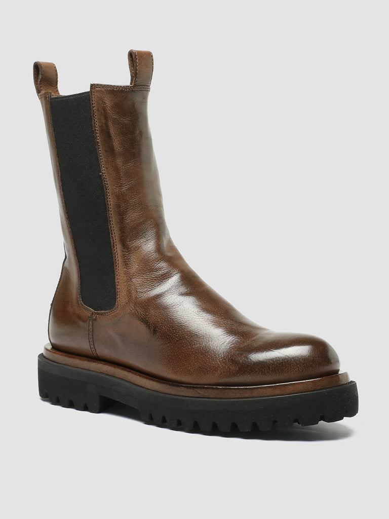 WISAL DD 107 - Brown Leather Chelsea Boots women Officine Creative - 3