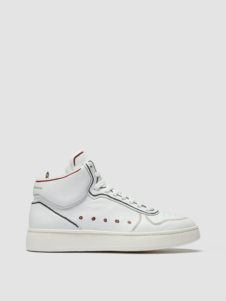MOWER 113 - White Leather High Top Sneakers