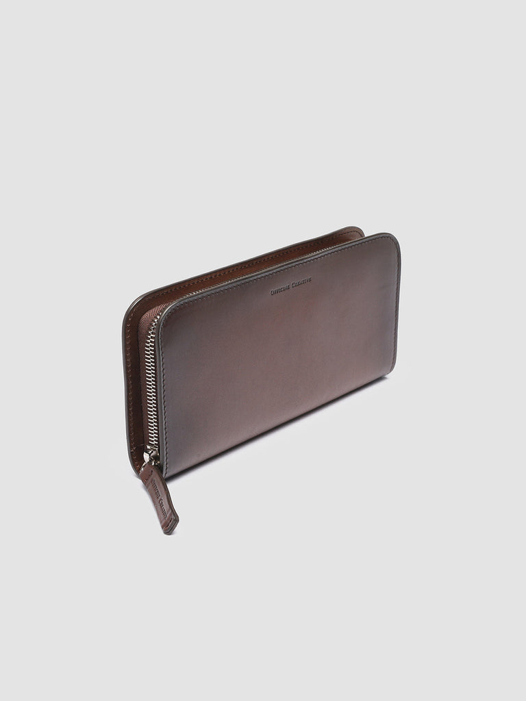 BERGE’ 01 - Brown Zip Around Leather Wallet  Officine Creative - 3