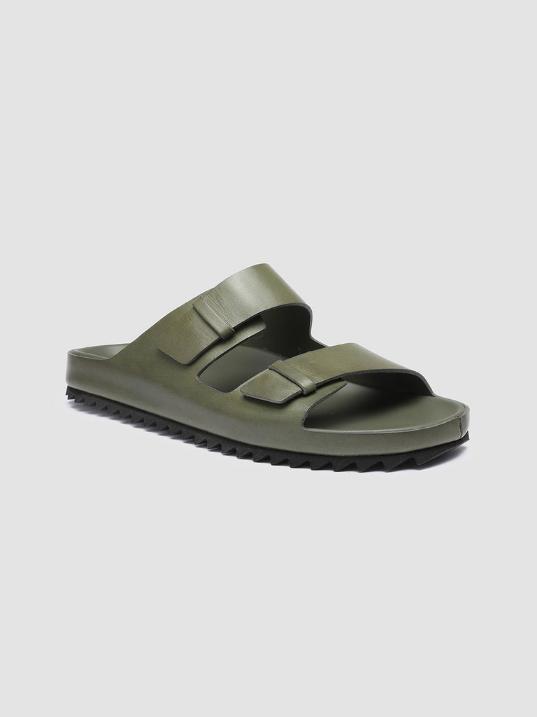 AGORÀ 002 - Green Leather sandals Men Officine Creative - 3