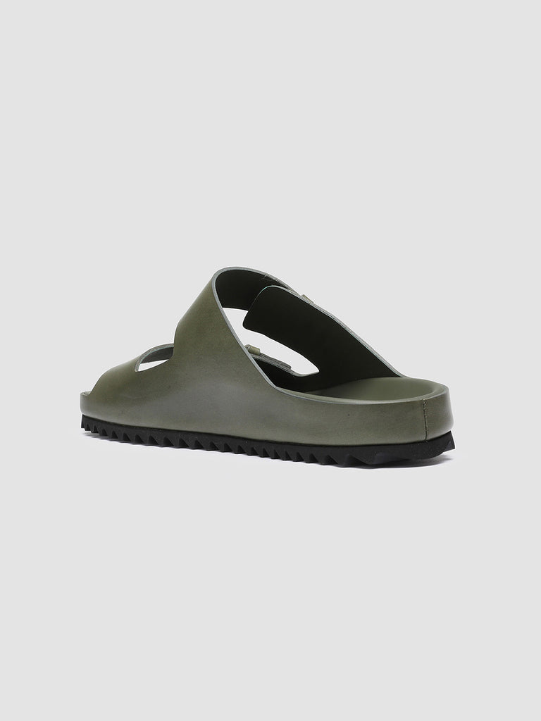 AGORÀ 002 - Green Leather sandals Men Officine Creative - 4