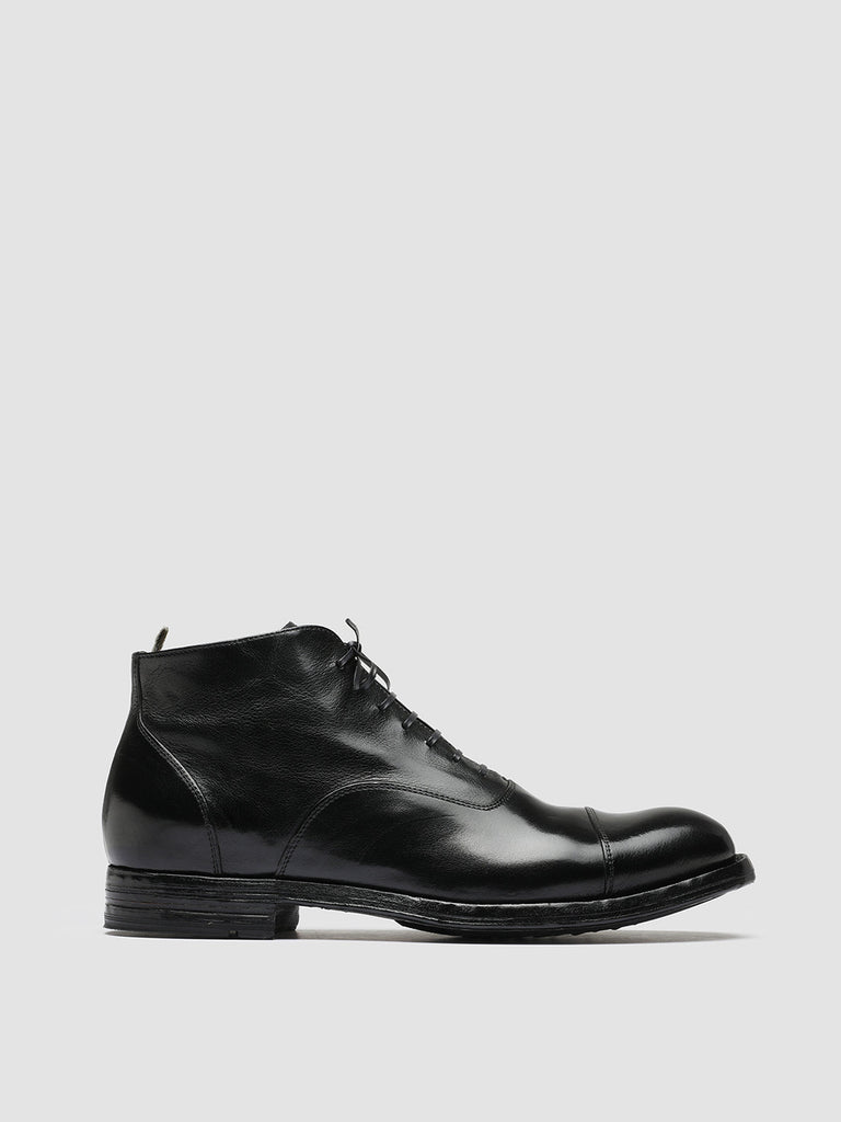 BALANCE 009 - Black Leather Lace Up Ankle Boots Men Officine Creative - 1