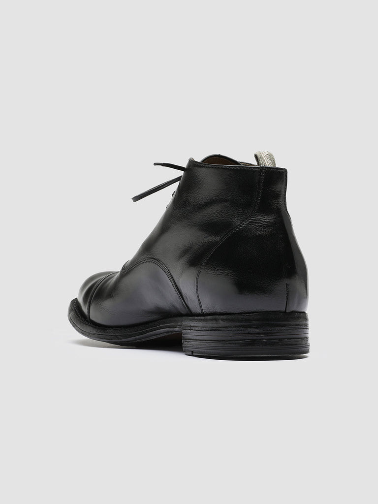 BALANCE 009 - Black Leather Lace Up Ankle Boots Men Officine Creative - 4