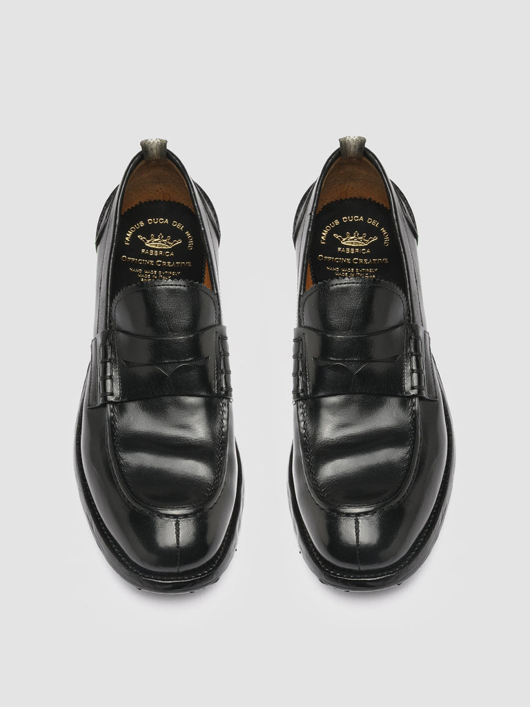 BALANCE 011 - Black Leather Penny Loafers