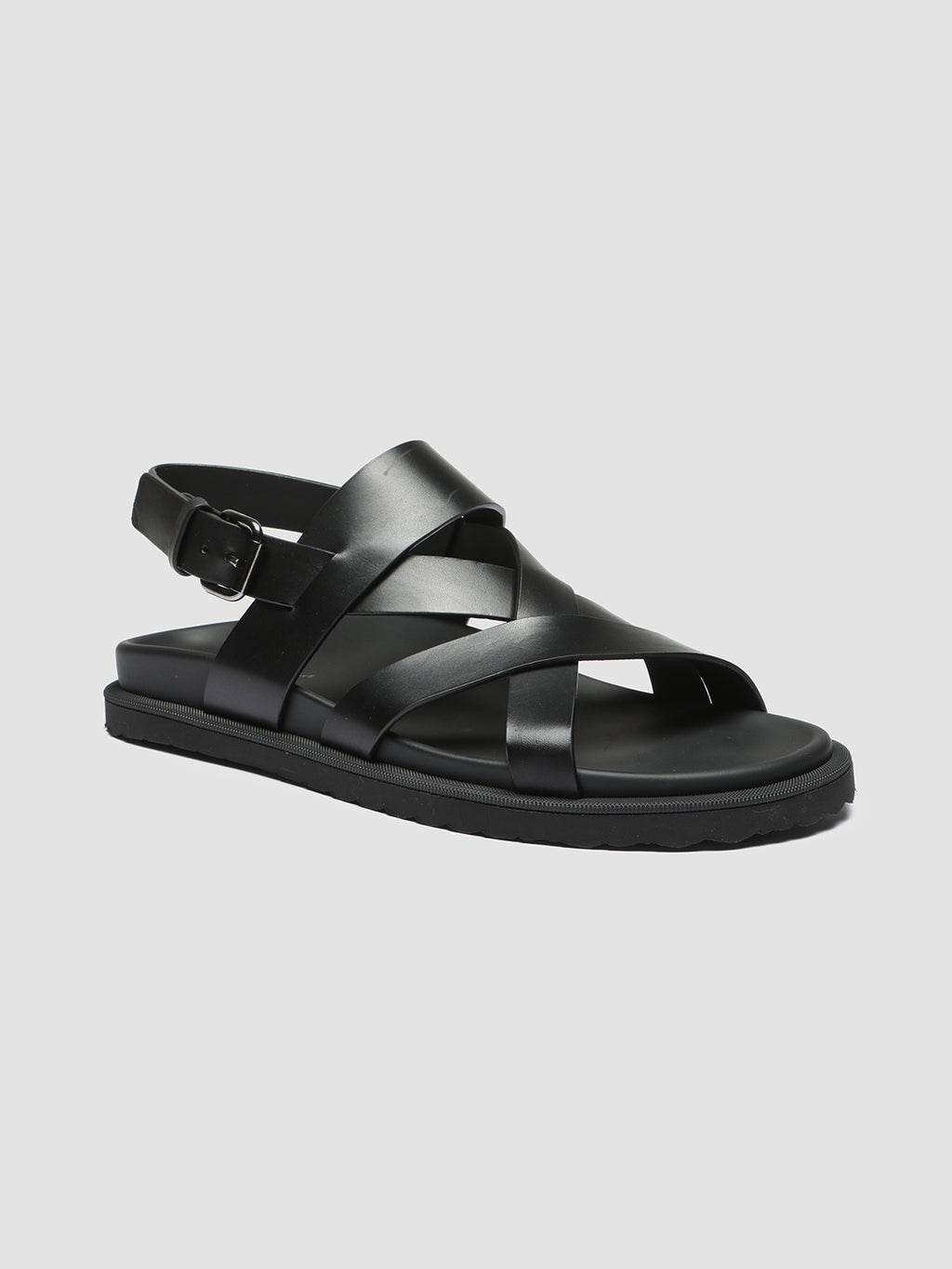 CHARRAT 002 - Black Leather Sandals Men Officine Creative - 1