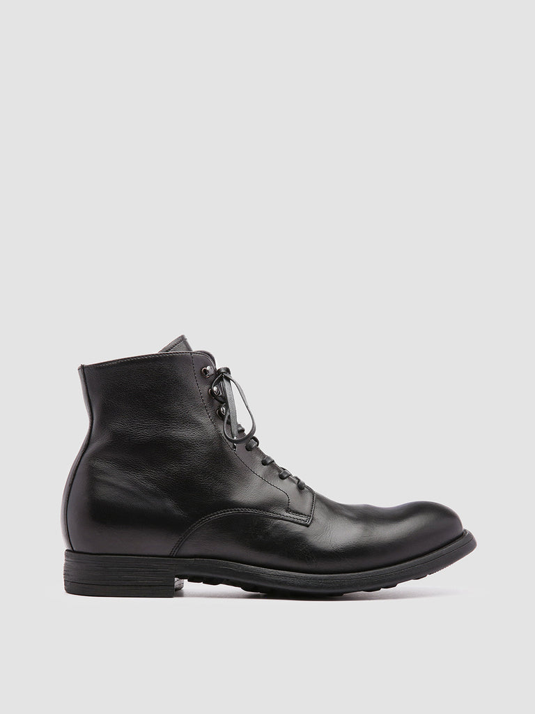 CHRONICLE 004 - Black Leather Ankle Boots Men Officine Creative - 1