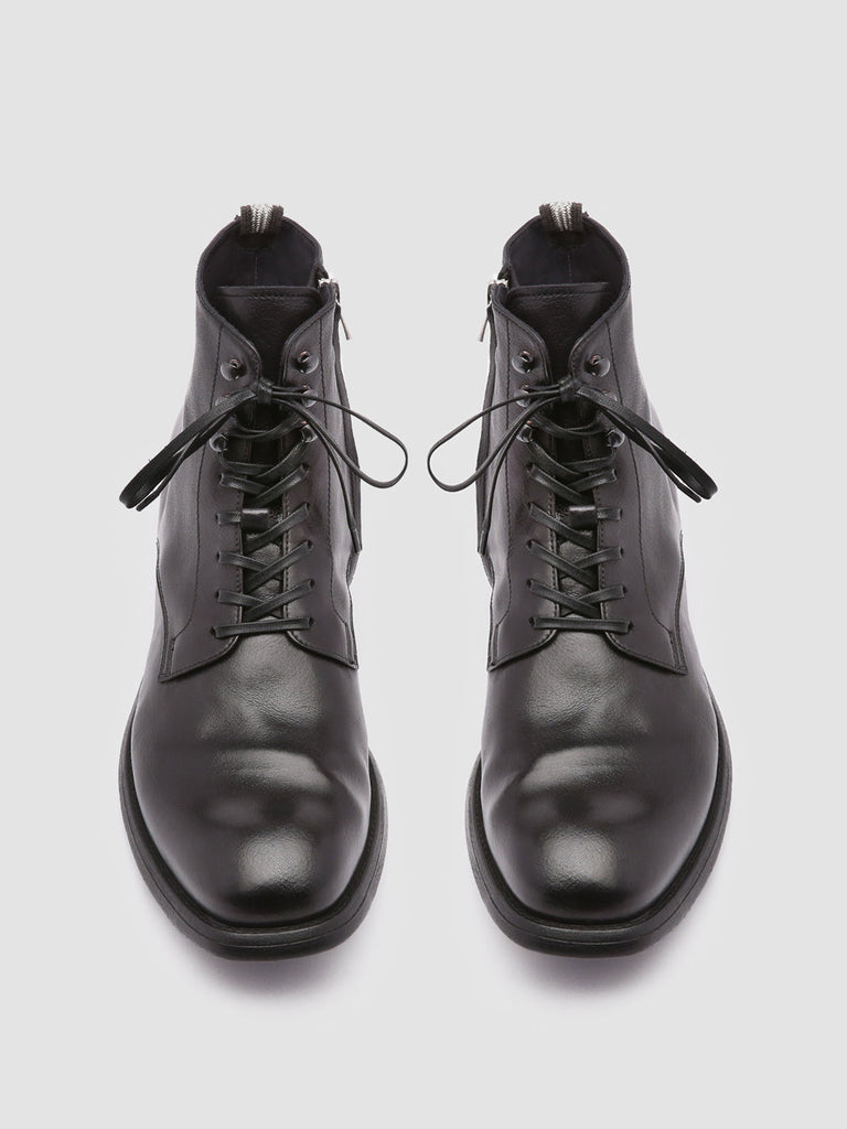 CHRONICLE 004 - Black Leather Ankle Boots Men Officine Creative - 2