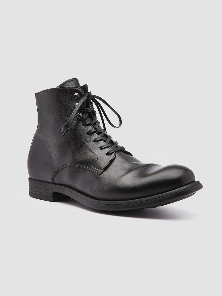 CHRONICLE 004 - Black Leather Ankle Boots Men Officine Creative - 3