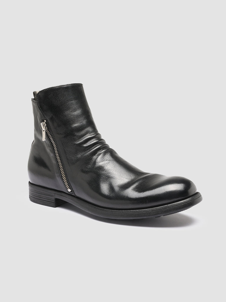 CHRONICLE 042 - Black Leather Ankle Boots Men Officine Creative - 3