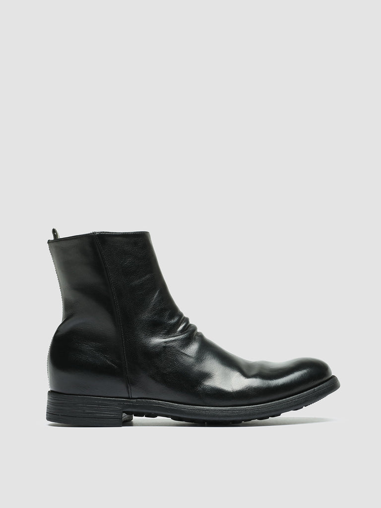 CHRONICLE 058 - Black Leather Zip Boots