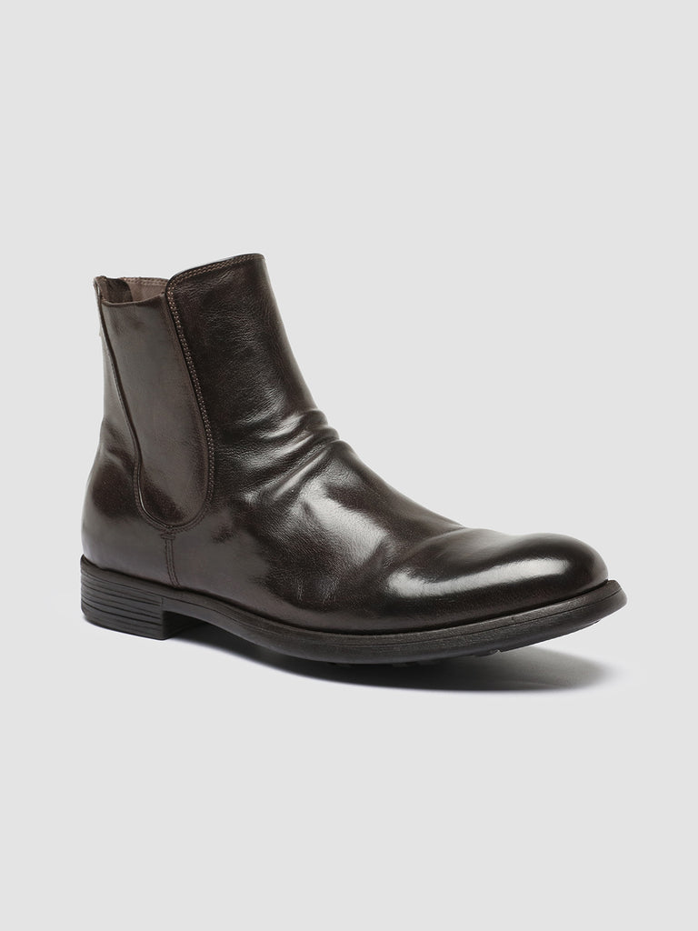 CHRONICLE 059 - Brown Leather Zip Boots men Officine Creative - 3