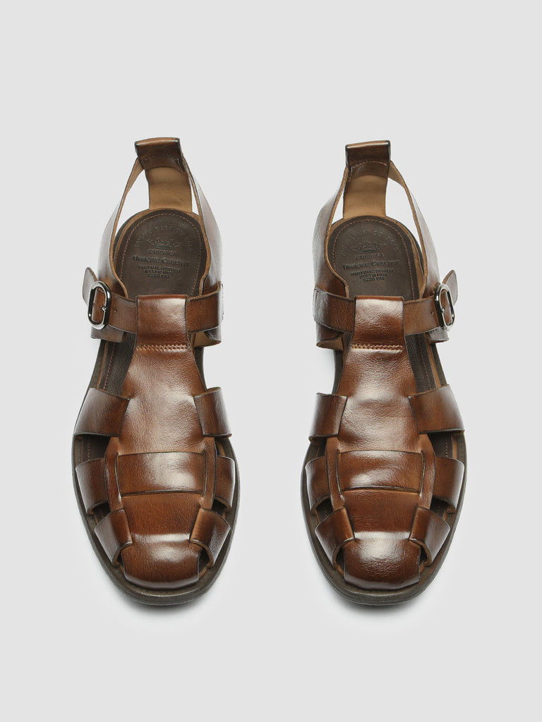 CHRONICLE 145 - Dark Brown Leather Sandals  Men Officine Creative - 2