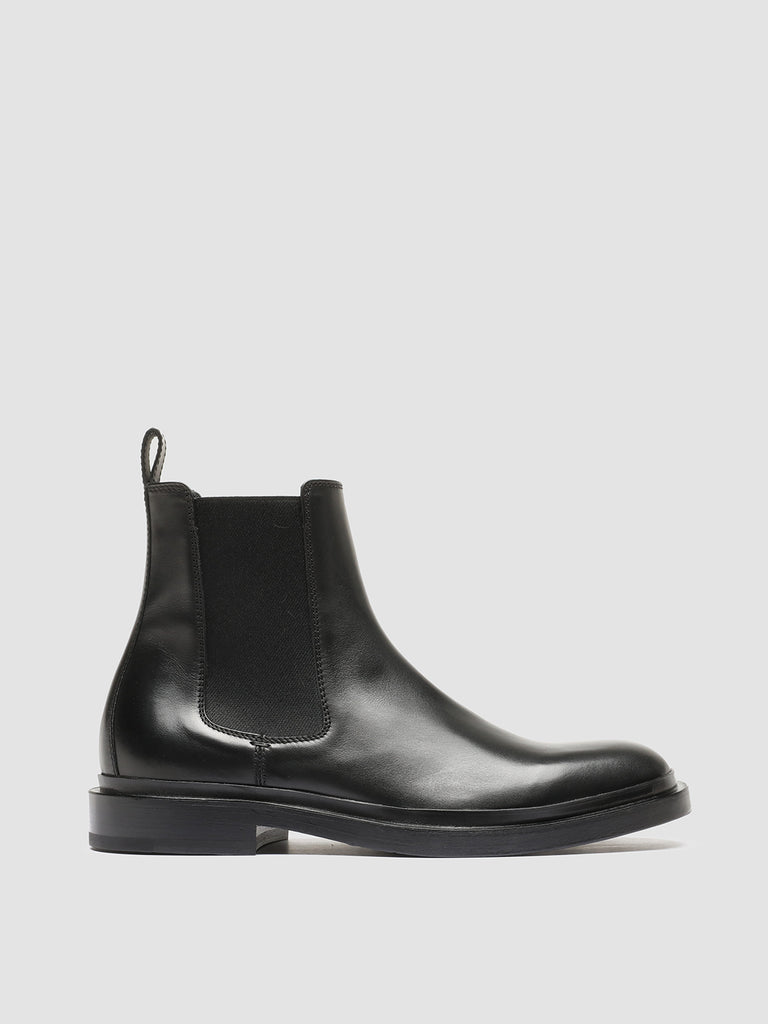 CONCRETE 005 - Black Leather Chelsea Boots