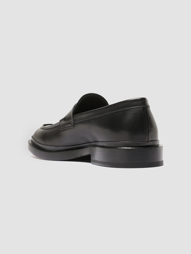 CONCRETE 009 - Black Leather Penny Loafers men Officine Creative - 4