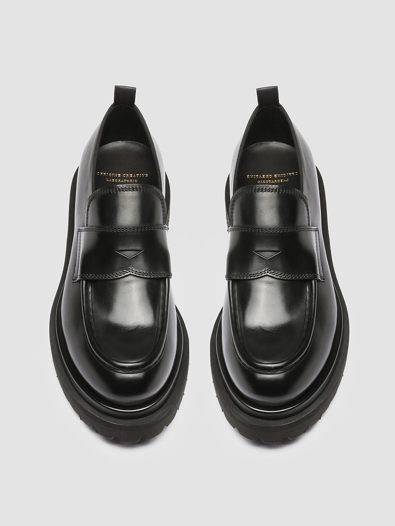 EVENTUAL 006 - Black Leather Penny Loafers