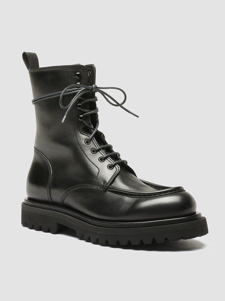 EVENTUAL 019 - Black Leather Lace Up Boots men Officine Creative - 3