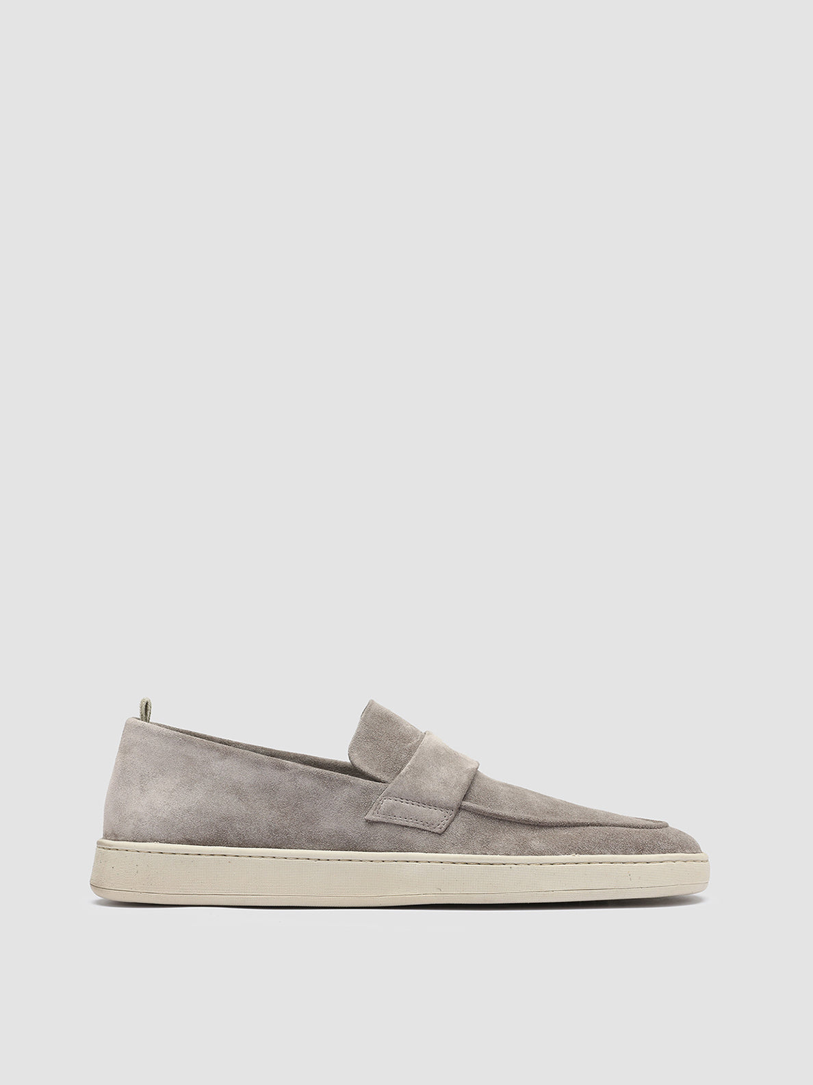 Officine Creative HERBIE 001 Mocassini Penny Loafer in Pelle Scamosciata Tortora