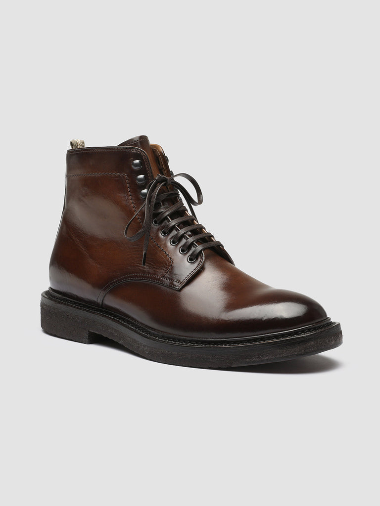 HOPKINS CREPE 107 - Brown Leather Ankle Boots Men Officine Creative - 3