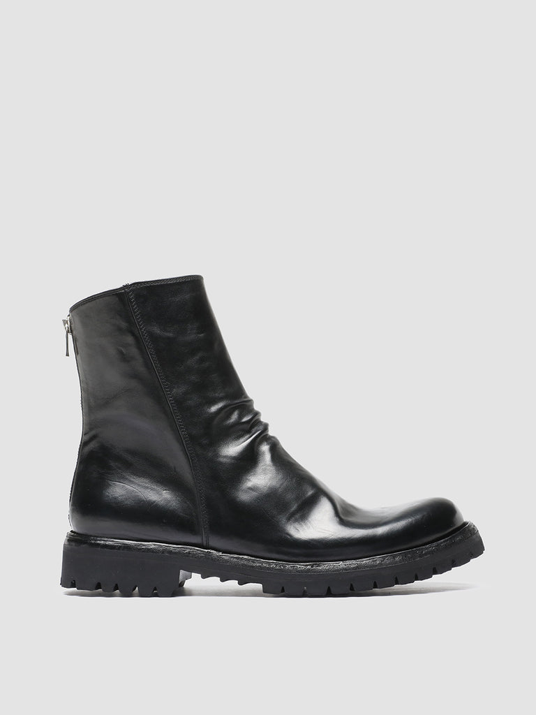 IKONIC 006 Black Leather Zip Boots men Officine Creative - 1