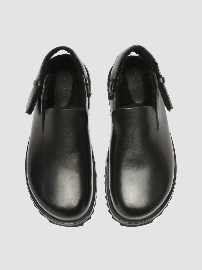 INTROSPECTUS 004 - Black Leather Back Strap Sandals men Officine Creative - 2