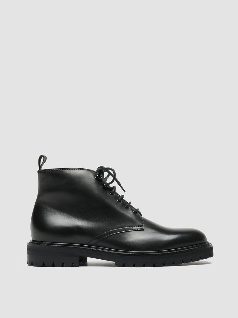 JOSS 001 - Black Leather Lace Up Boots men Officine Creative - 1