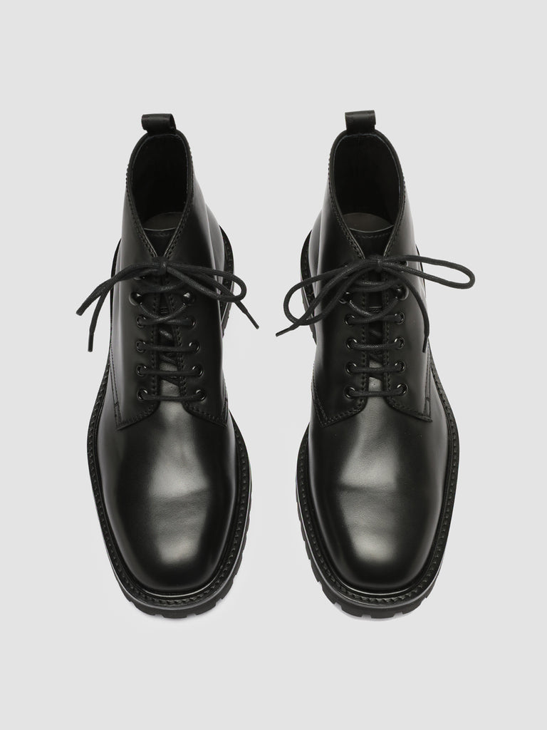 JOSS 001 - Black Leather Lace Up Boots men Officine Creative - 2