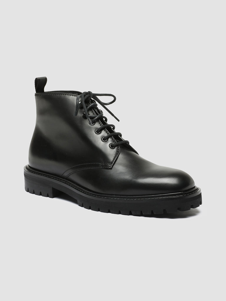 JOSS 001 - Black Leather Lace Up Boots men Officine Creative - 3