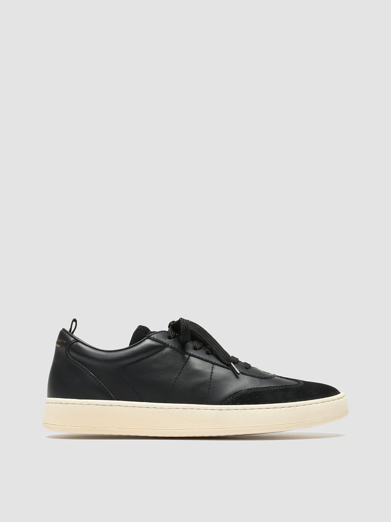 KOMBI 001 - Black Leather and Suede Low Top Sneakers men Officine Creative - 1