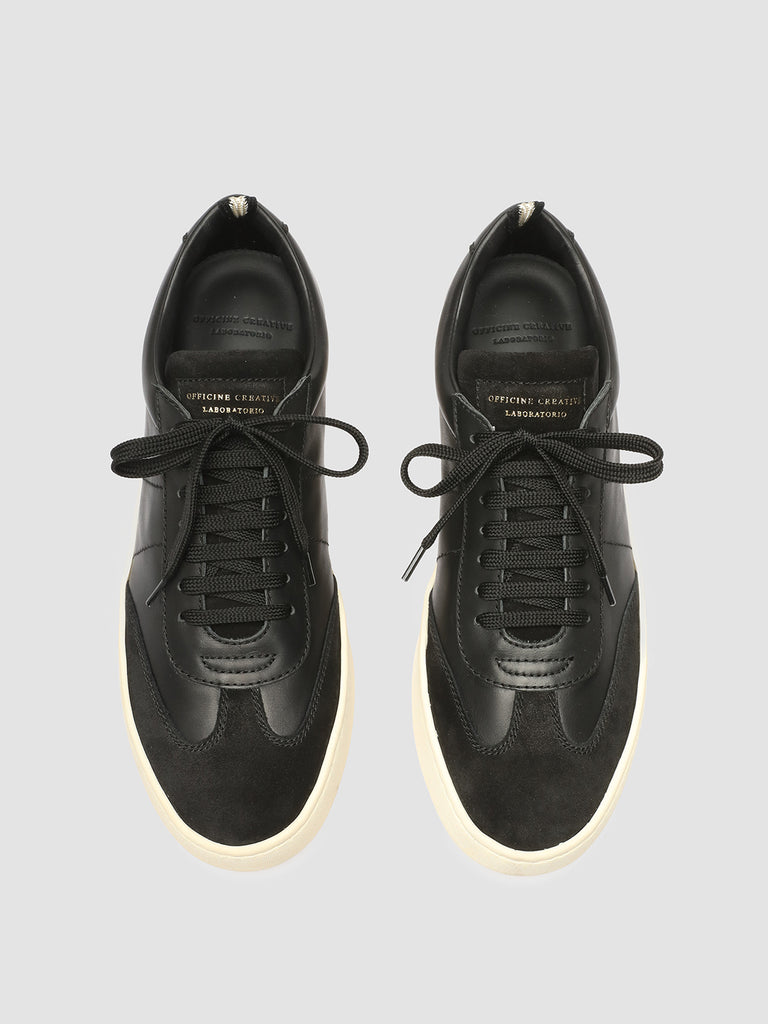 KOMBI 001 - Black Leather and Suede Low Top Sneakers men Officine Creative - 2