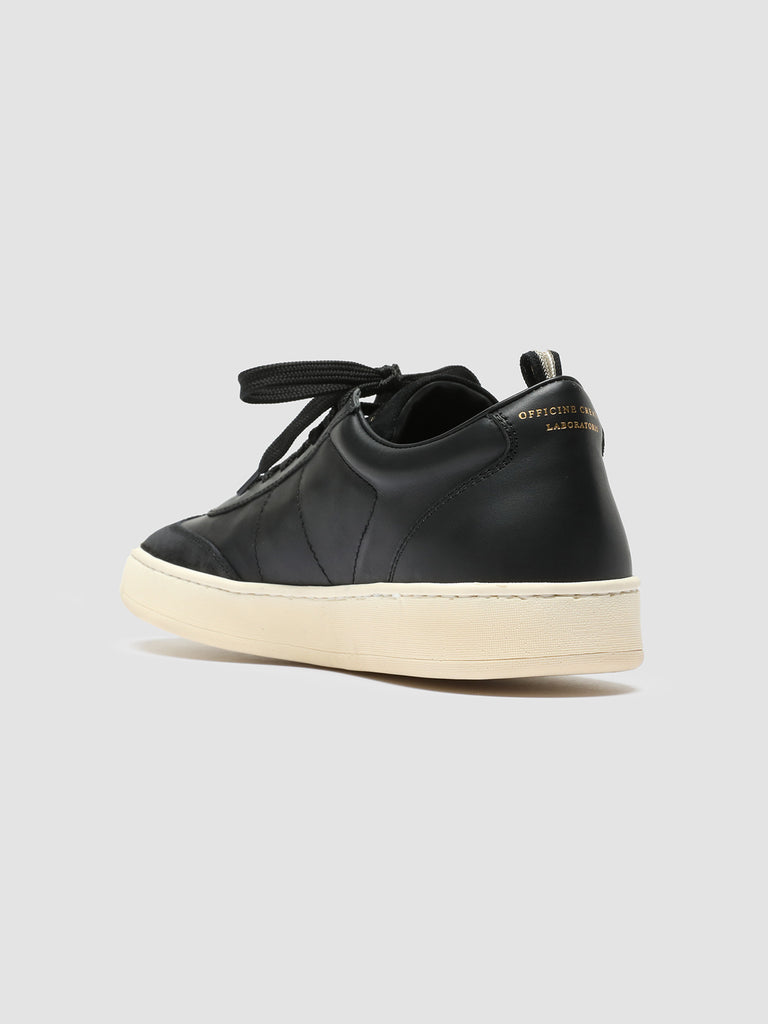 KOMBI 001 - Black Leather and Suede Low Top Sneakers men Officine Creative - 4